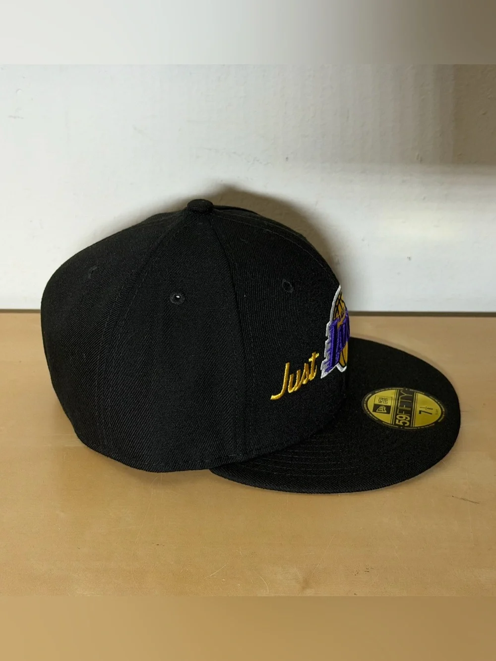 NEW Just Don x New Era LA Lakers 59FIFTY Fitted Hat Black 7 1/8 60229023